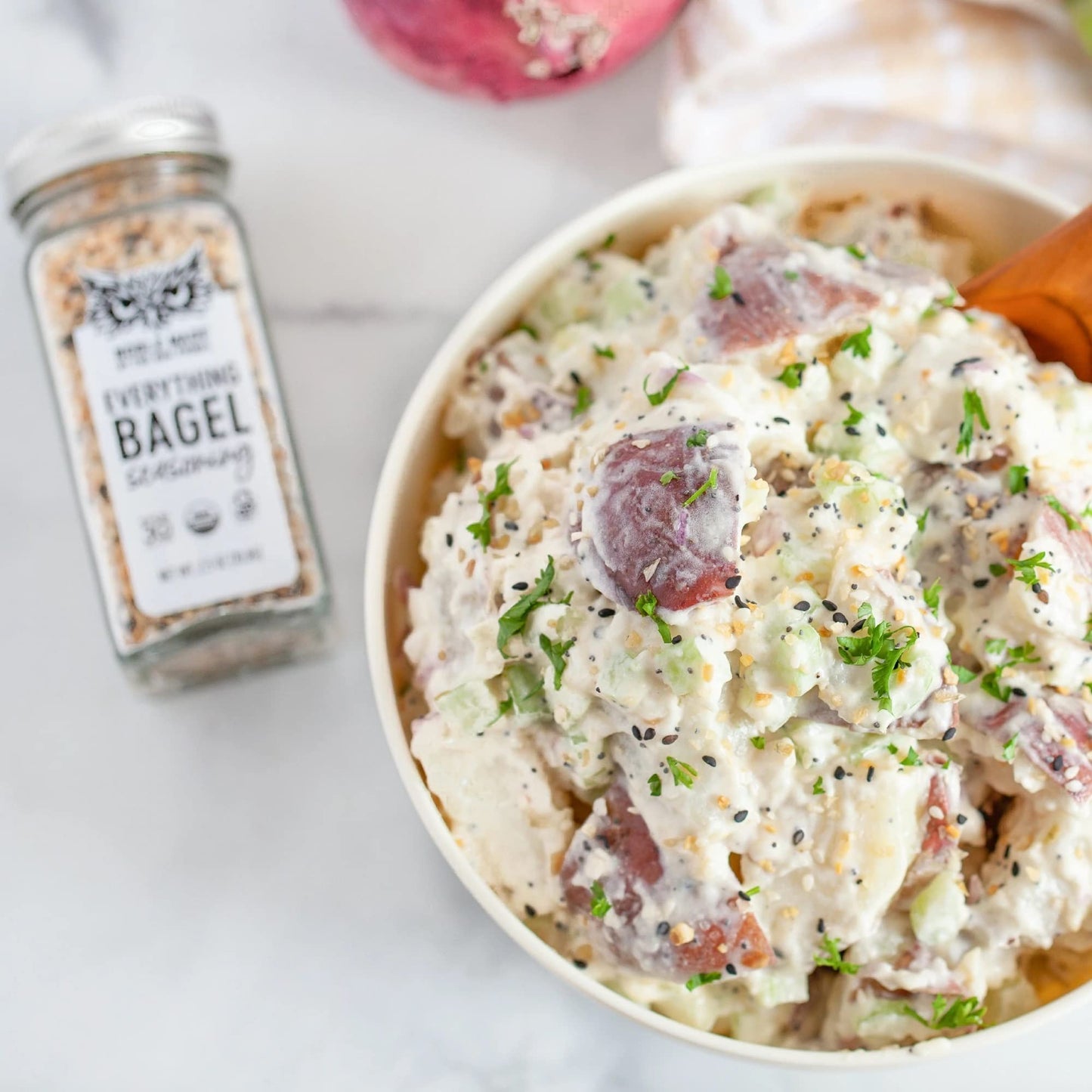 Noble Made Organic Everything Bagel Seasoning, Garlic, Onion, Sesame Blend, Keto, Gluten Free, Organic, Low Sodium, Popcorn Seas