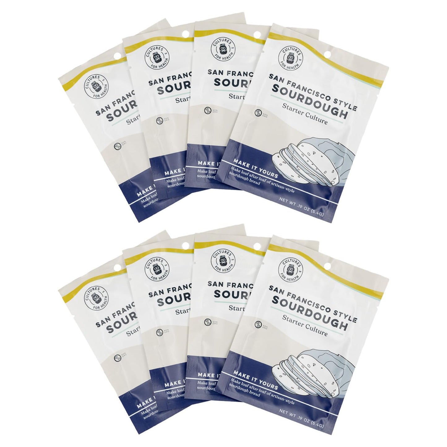 Cultures For Health Sourdough Starter, Heirloom Style Dehydrated Culture, 0.19 Ounce (Pack of 8)