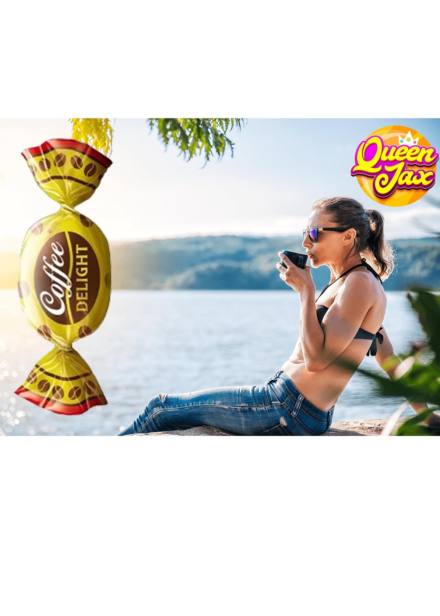 Coffee Candy Bulk - 4 LB Coffee Delight Hard Candy (210 pcs) Coffee Snacks Made with Real Colombian Coffee - Coffee Hard Candy B