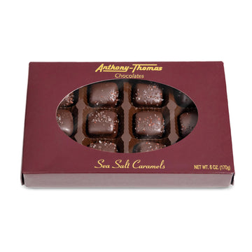 Anthony Thomas, Chocolate Sea Salt Caramels, Award Winning Chocolates, Caramel Centers, Award Winning Company, Deliciously Delig
