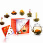 Creano Blooming Tea Gift Set With Glass Pot 17Oz/500Ml With 6 Flowering-Tea Each 3Pcs White & Black Tea
