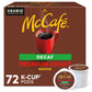 McCafe Premium Roast Decaf Coffee K-Cup Pods, Decaffeinated, 72 Count (6 Packs of 12)