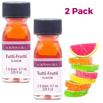 Lorann Tutti Frutti Ss Flavor, 1 Dram Bottle (.0125 Fl Oz - 3.7Ml - 1 Teaspoon) - 2 Pack