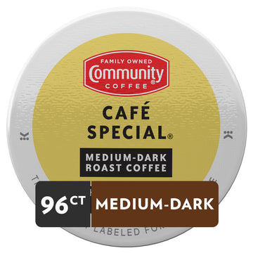 Community Coffee Caf   Special Medium Dark Roast, 96 Single-Serve Keurig K-Cup Pods, 24 Count (Pack Of 4)