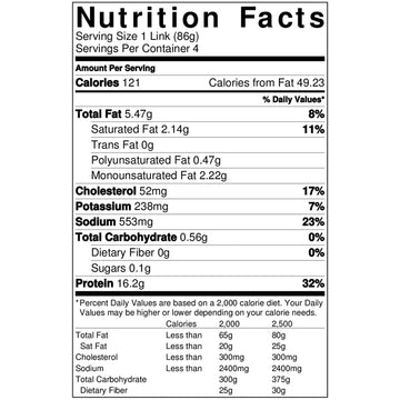Meatcrafters Mediterranean Lamb Sausage, No Antibiotics, Preservative Free, 12Oz (4-Pack, 16 Total Links)