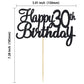 Gyufise 1 Pack Happy 30Th Birthday Cake Topper Black Glitter 30 Cupcake Topper Happy 30 Birthday Cake Decoration For 30Th Cheers