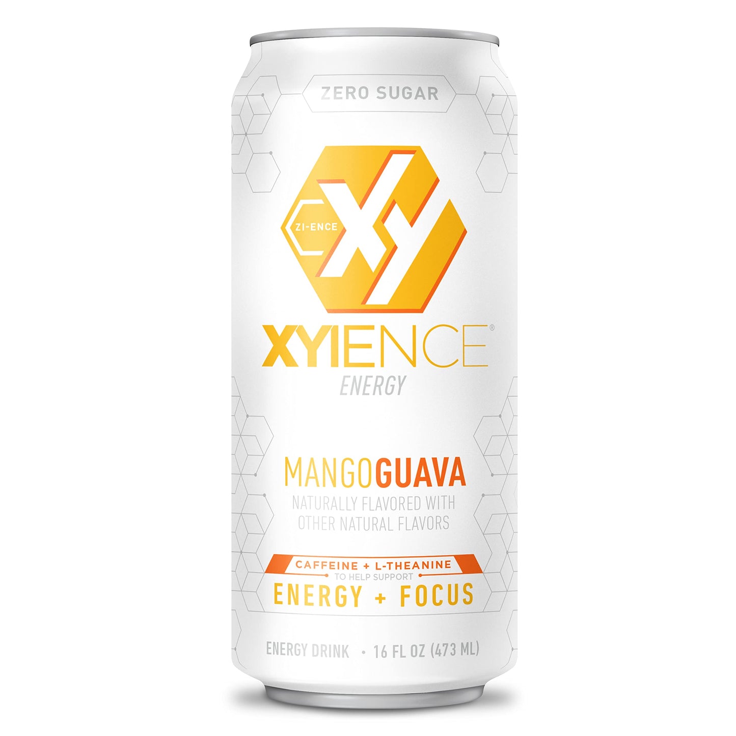 XYIENCE Mango Guava Energy Drink, 16 fl oz Can, Pack of 12, Refreshing Energy Boost