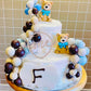 Laventy 17 Pcs Luxury Blue Teddy Bear Cake Decoration Baby Boy Baby Shower Birthday Party Supplies