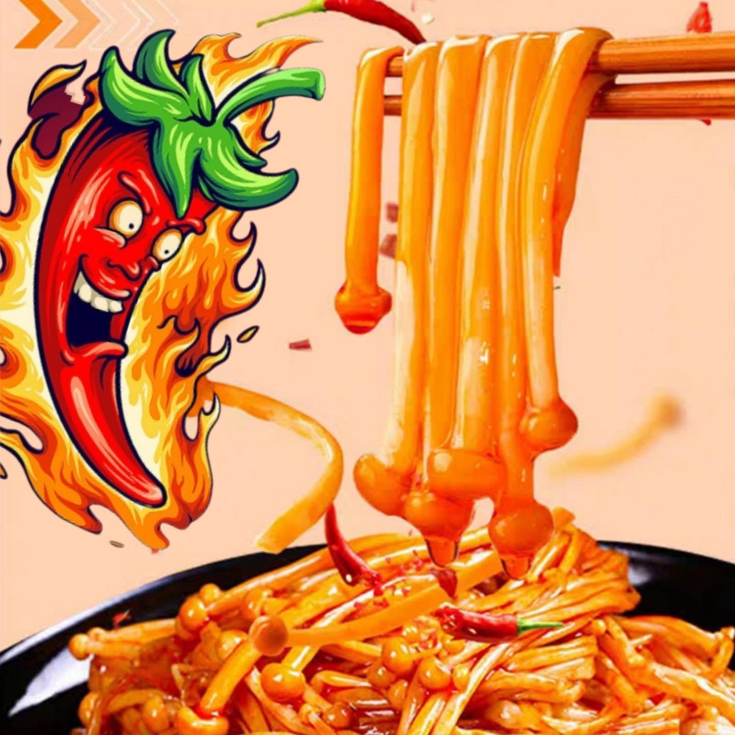 Chinese Specialties Spicy Red Oil Enoki Mushroom, Pickled Vegetables, Latiao Spicy Strips, Chili Sauce Pickle, Crispy Mushroom,