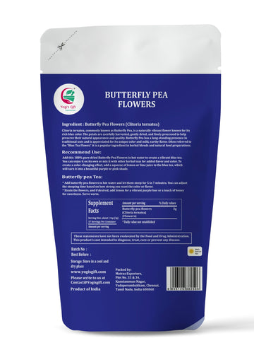 Butterfly Pea Flower Dried 4Oz (300+ Cups) | Blue Butterfly Pea Flower Tea | Beautiful Blue Or Purple Food Coloring | Enhanced Quality | By Yogis Gift®