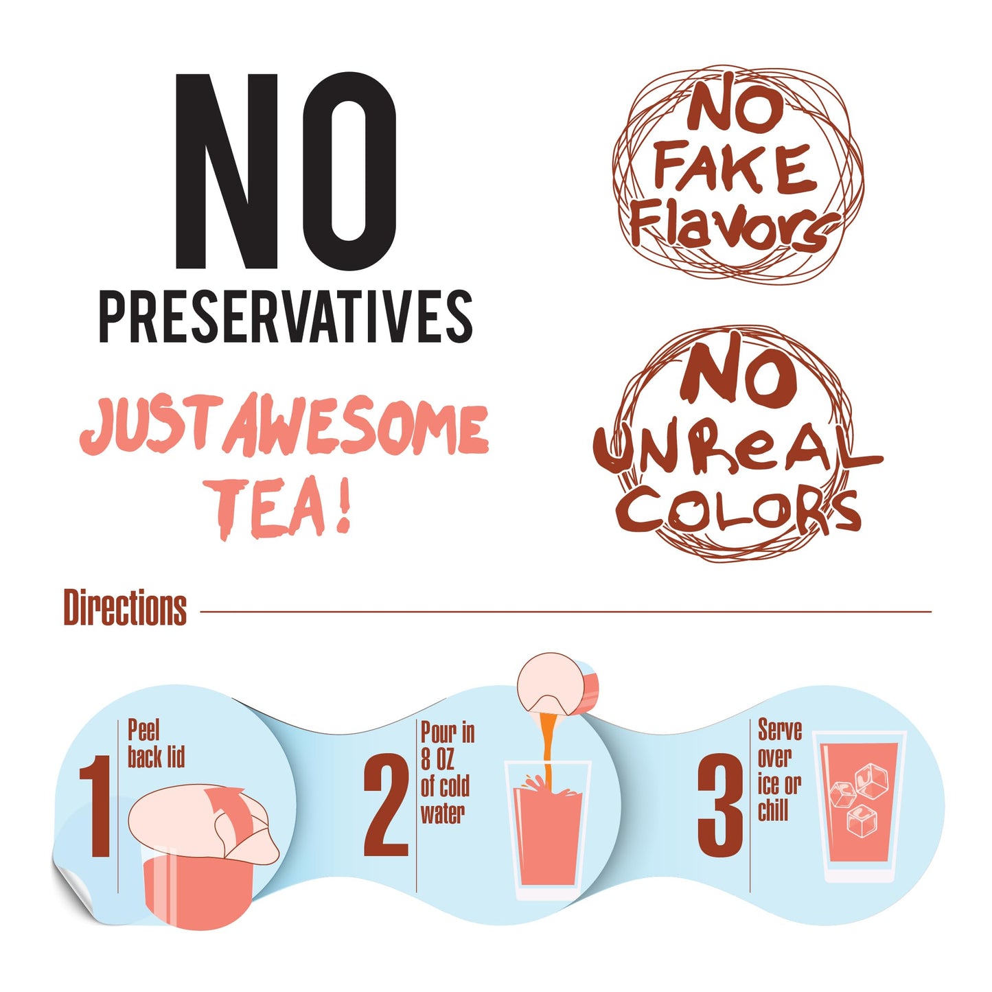 Teds Tea by Java House - Single Serve Liquid Concentrate Pods - Peel and Pour - White Peach Green Tea - Pack of 12
