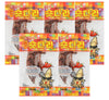 Korean Spicy Flavor Dried Squid Legs - Chewy Texture, Sweet & Salty Taste, Perfect Drinking Snack, 0.7oz (20g), Pack of 5