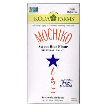 Mochiko Sweet Rice Flour 16oz (Pack of 1), 100% Glutinous for Mochi, Dango & Gluten-Free Baking, 1LB Perfect for Japanese Desser
