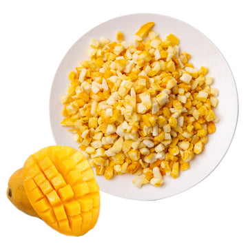 Freeze dried diced mango 4.23oz/120g,Freeze dried mango,Used for mango flavored fruit tea, milk tea, and baking ingredients
