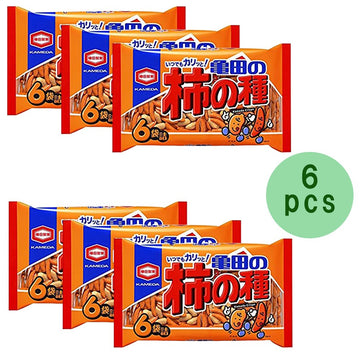 Ninjapo Kakinotane 6Pack 7.1Oz X 6Pcs Set Spicy Rice Crackers Persimmon Seeds Kameda Crisps Ninjapo