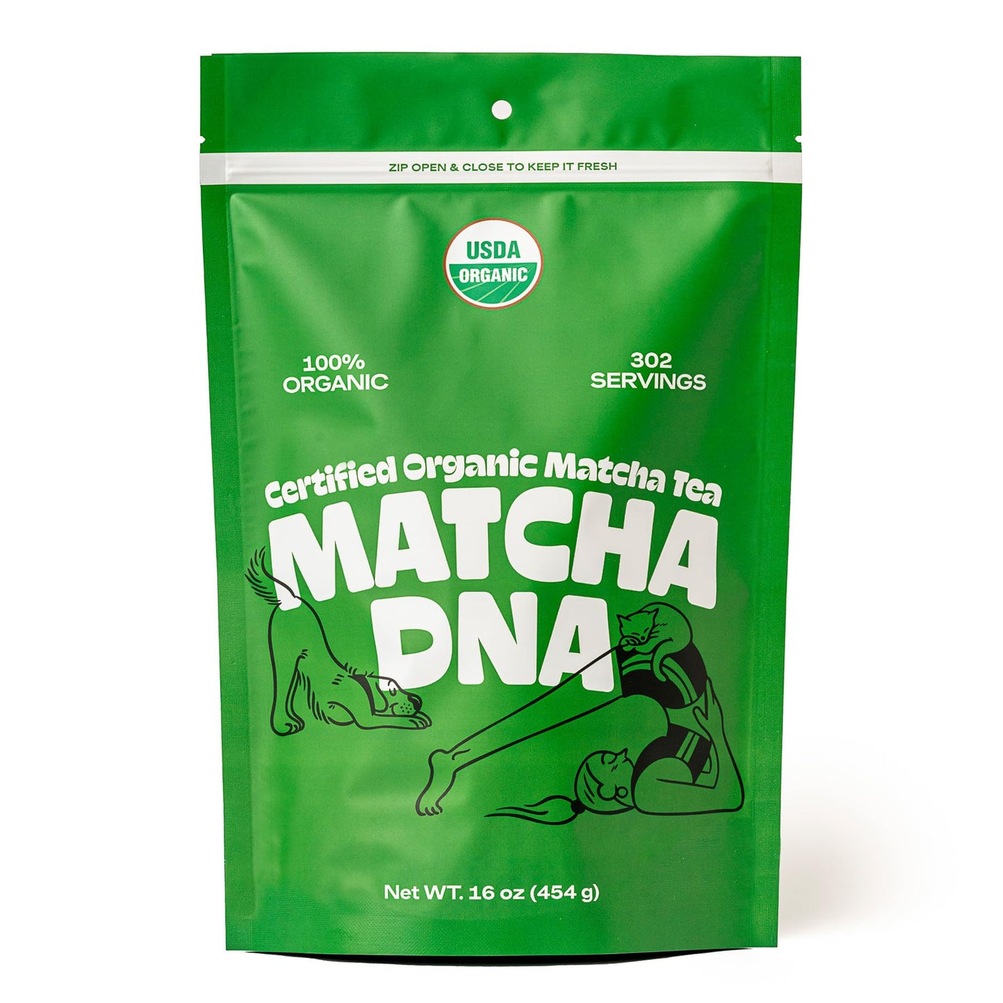 Matcha Dna Certified Organic Matcha Green Tea Powder (16 Oz Bag)