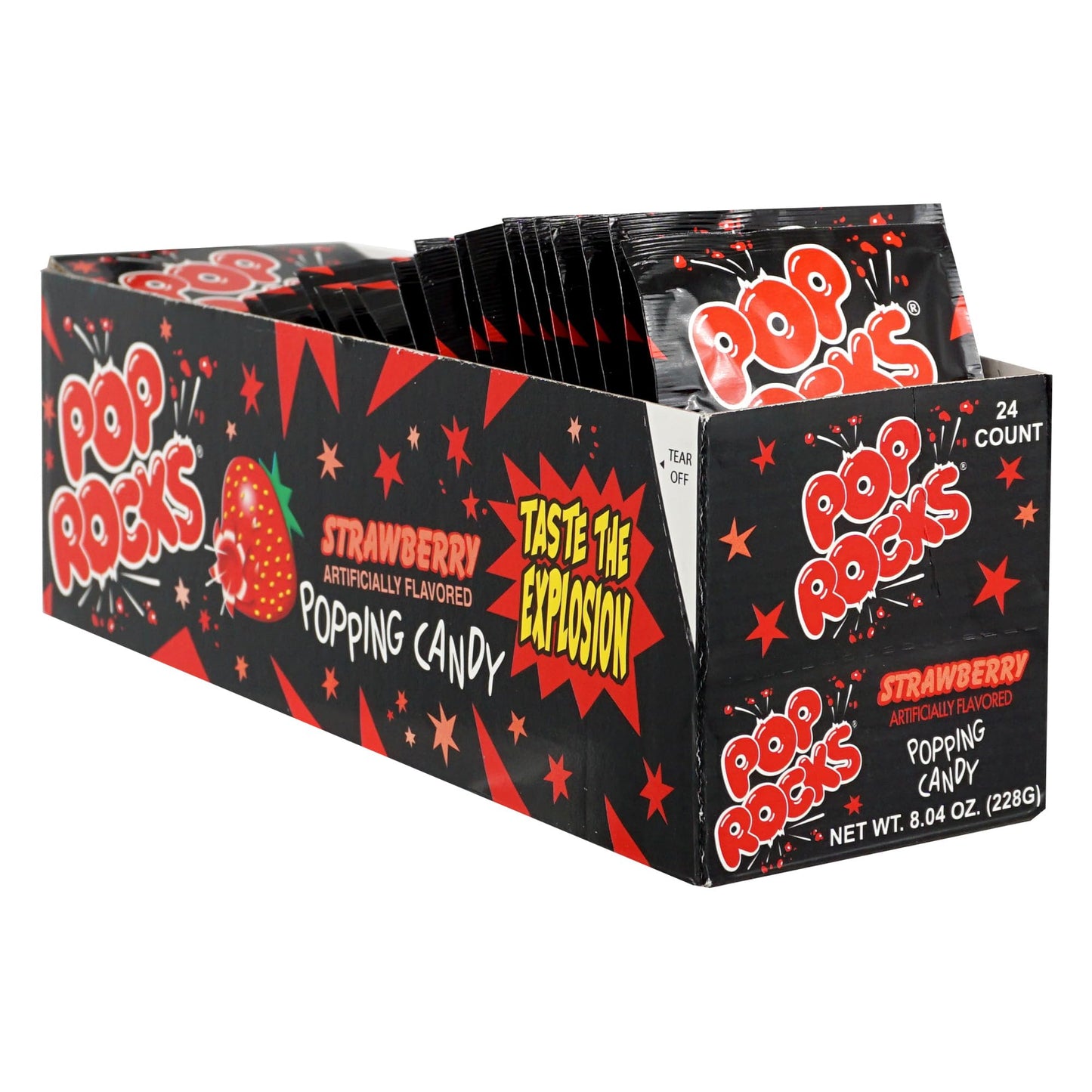Pop Rocks Strawberry, 24 Pack, Popping Candy, Fun Candy