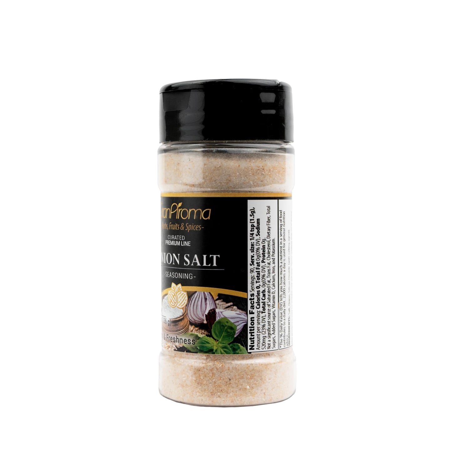 GranAroma Onion Salt, Savory Flavor, Versatile Seasoning (4.8 Ounce)