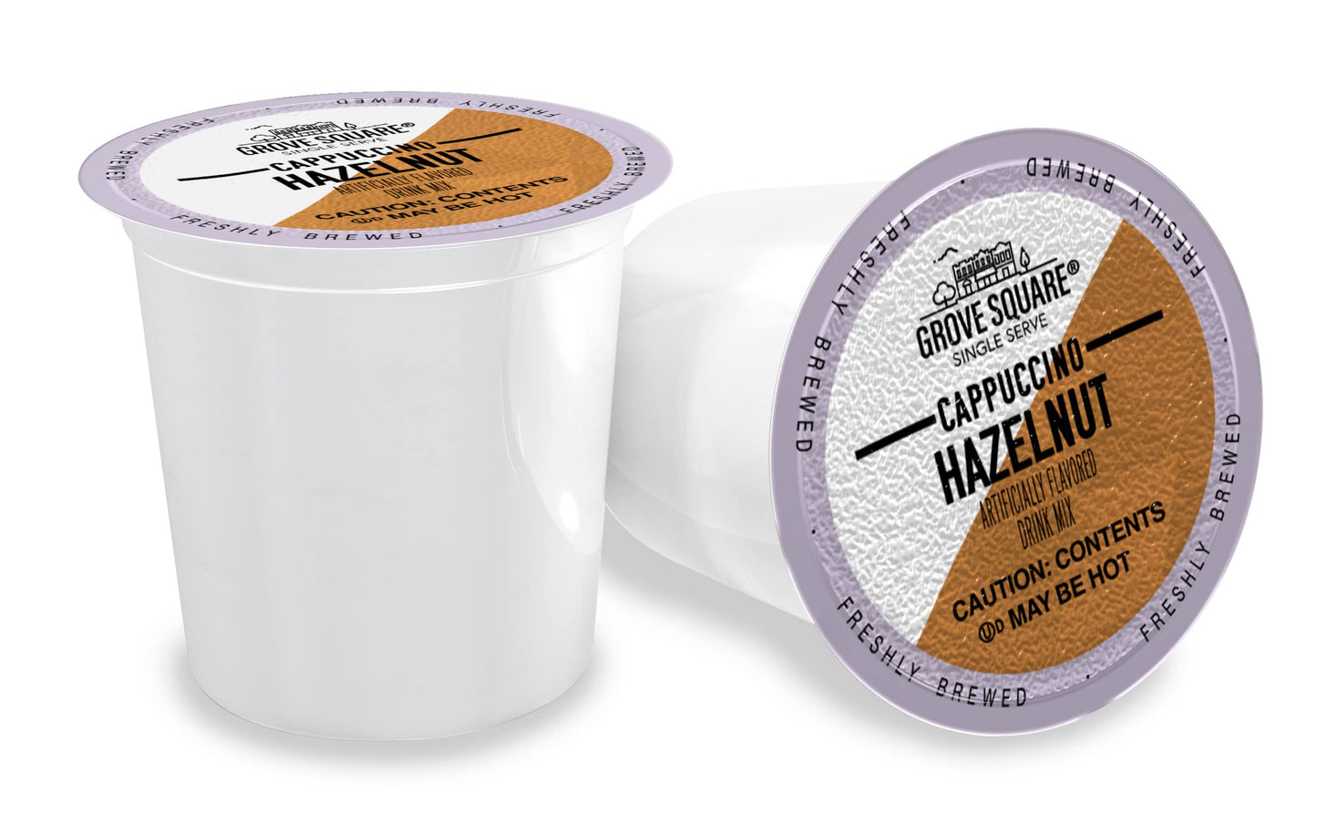Grove Square Coffee Cappuccino, Hazelnut - 24 Single Serve Cups, Model 12G102F4652