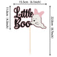 1 Pcs Little Boo Cake Topper Glitter Baby Boo Ghost Halloween Cake Pick Spooky Baby Shower Cake Decoration For Halloween Theme B