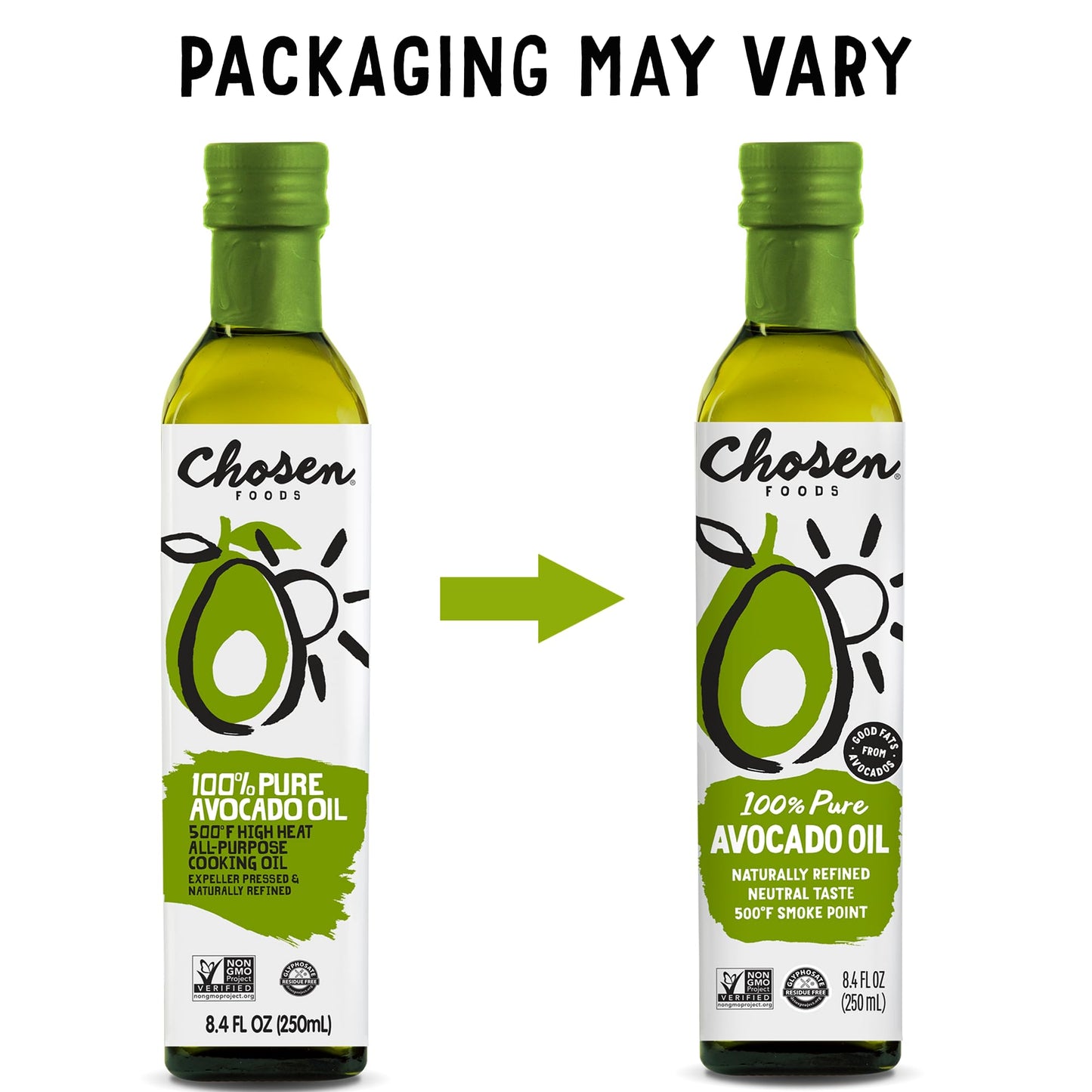 Chosen Foods 100% Pure Avocado Oil, Keto And Paleo Diet Friendly, Kosher Oil For Baking, High-Heat Cooking, Frying, Homemade Sauces, Dressings And Marinades (8.4 Fl Oz)