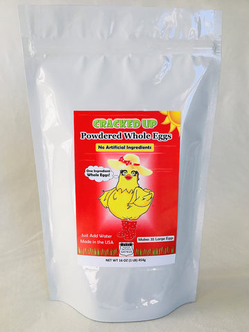 1 Pound (16 Oz) Whole Powdered Eggs, Why Pay More? Freshest Eggs! Made In The Usa, 35 Large Eggs, 1 Ingredient - Eggs! Farm Fres