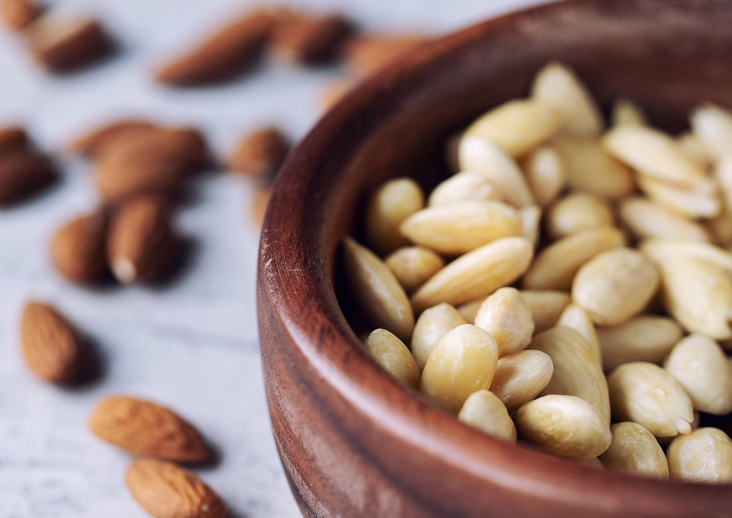 Food To Live - Blanched Whole Almonds, 8 Pounds - Raw, Skinless, Unsalted, Keto, Vegan, Kosher, Bulk. High In Protein, Fiber, Vi