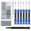 Kingsdun Eyeglass Repair Kits, Eye Glasses Repairing Set With Precision Phillips Flat Head Screwdriver & 1200Pcs Screws, Curved 