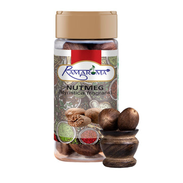 Ramaroma Nutmeg Whole, 3.5Oz (100G) All Natural | Vegan | Gluten Friendly | Non-Gmo | Organic Nutmeg Whole | Indian Spice