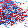 Patriotic Jimmy Sprinkles for Cake Decorating, Red White and Blue Sprinkles, 4th of July for Cake, Cupcakes, Cookies, Macaron, a