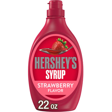 HERSHEYS Strawberry Flavored Syrup Bottle, 22 oz