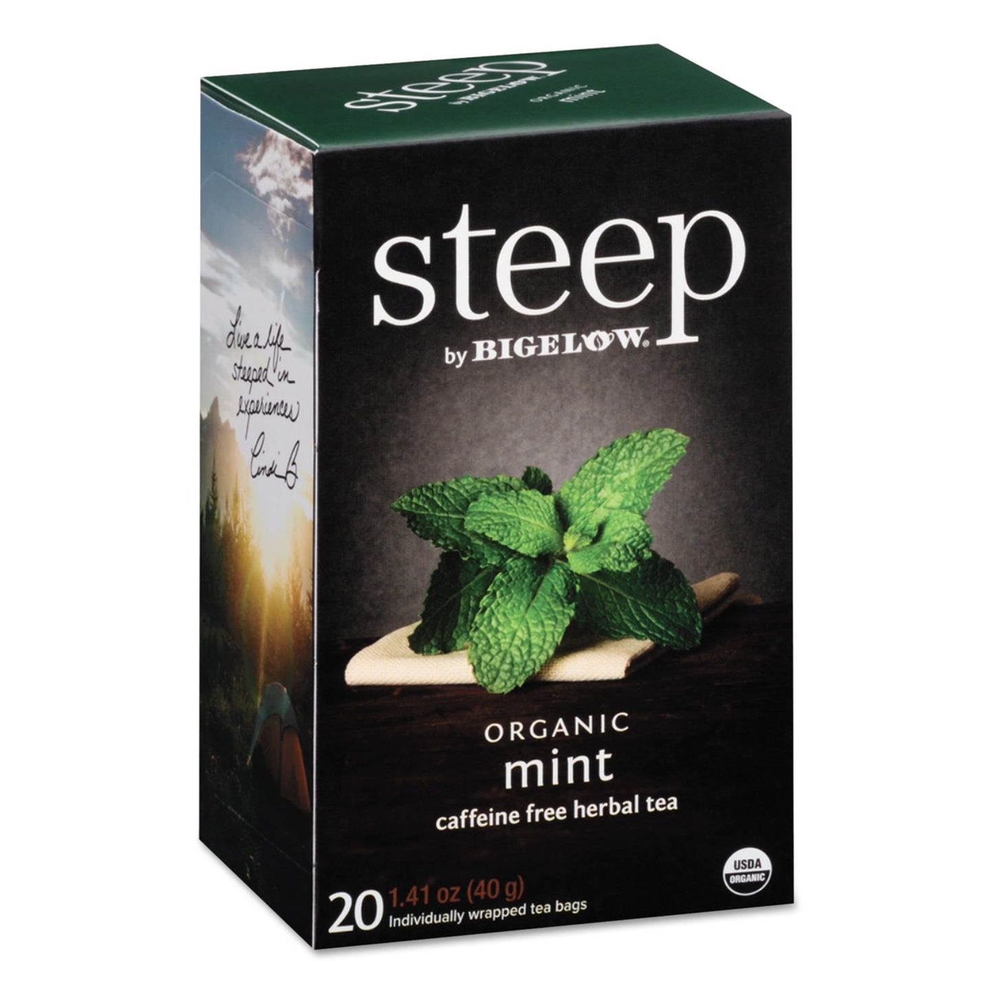 Bigelow Tea Organic Mint Herbal Tea, Caffeine Free, 20 Count, RCB17709