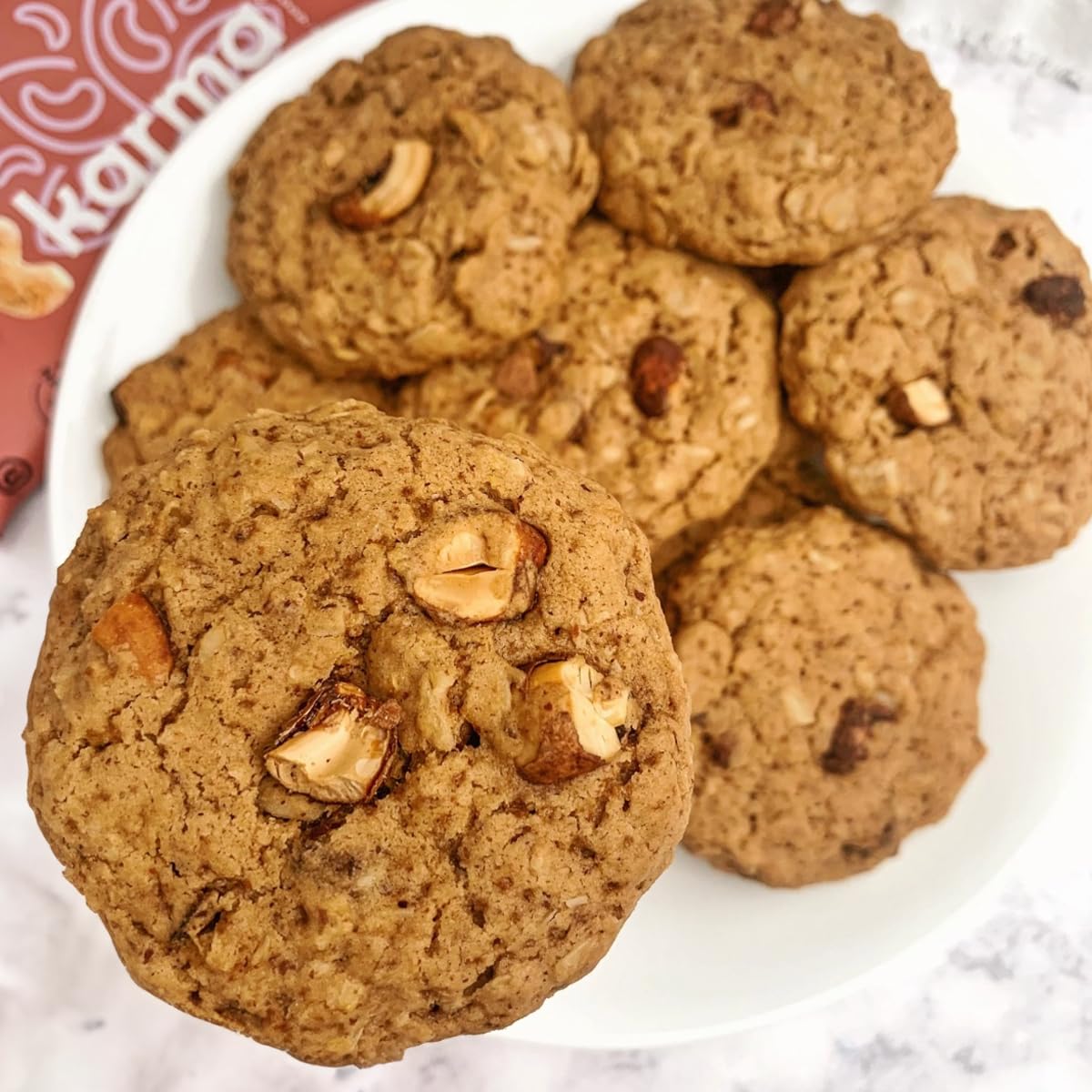 Karma Nuts Cashew Cookie Bites Variety Pack (3 Oz, Pack Of 3) - Gluten-Free Cookies, Non-Gmo Flavored Cashews Cookie, Soft & Che