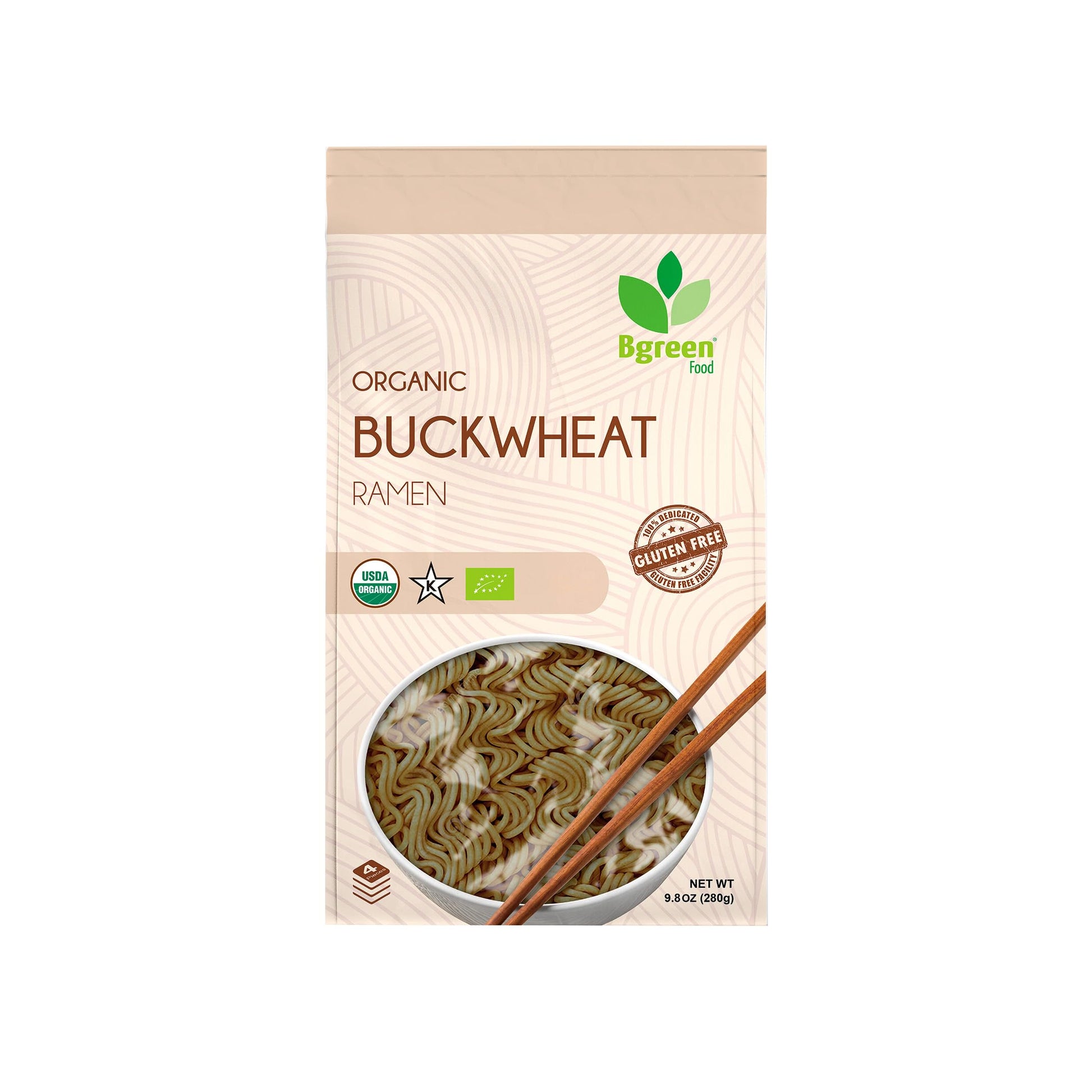 Big Green Organic Food- Organic Buckwheat Ramen, Gluten-Free, Non-GMO, Vegan, Kosher, 9.8oz (1)