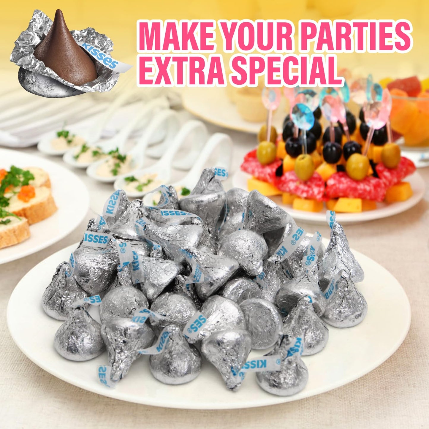 Milk Chocolate Kisses, Hershey Kisses Bulk For Parties And Candy Buffets, Delicious Hersheys Kisses In Bulk, Perfect Milk Chocol