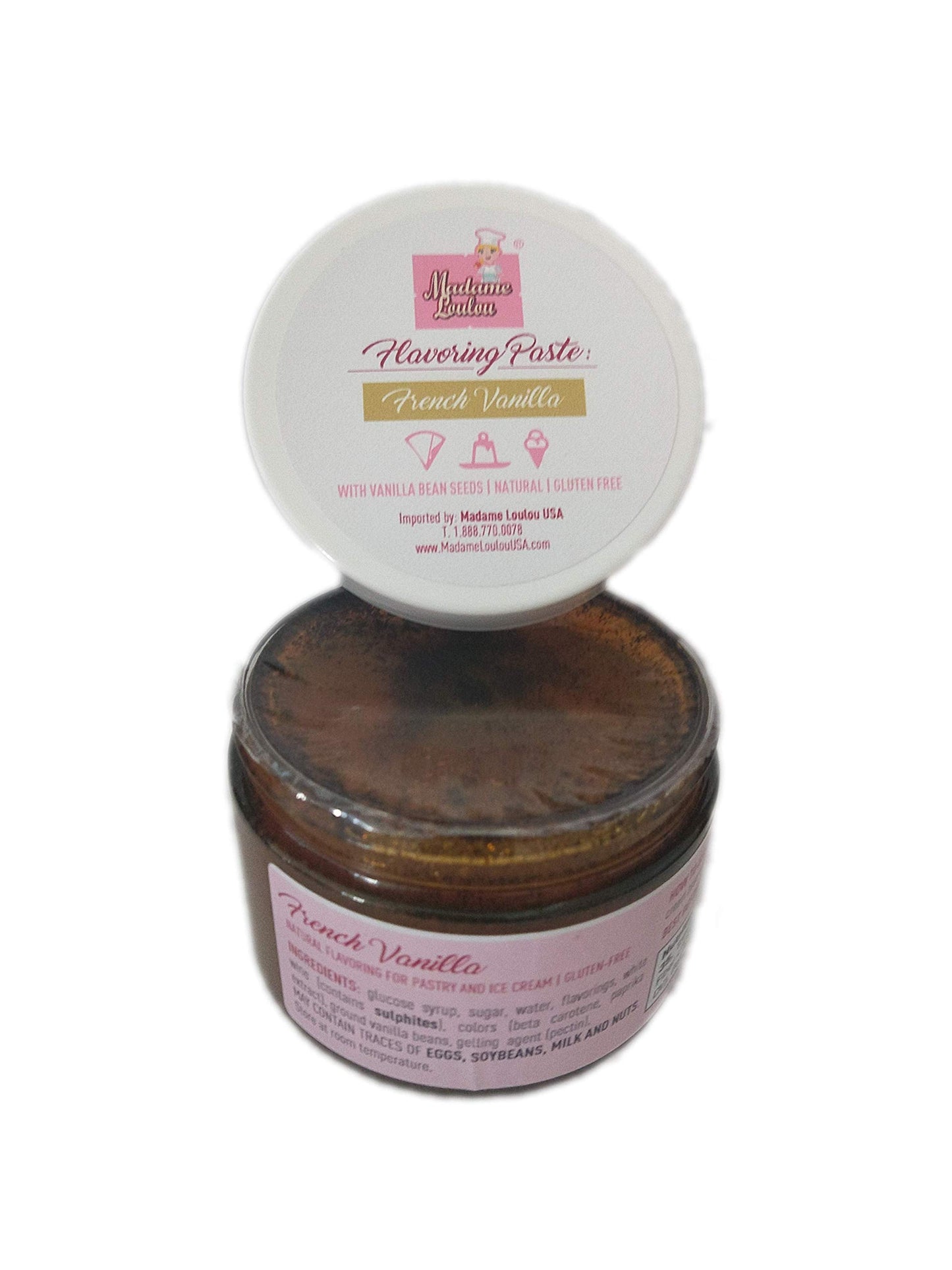 Madame Loulou French Vanilla Bean Paste, 7oz (200g), Pure & Natural Flavoring for Baking and Ice Cream