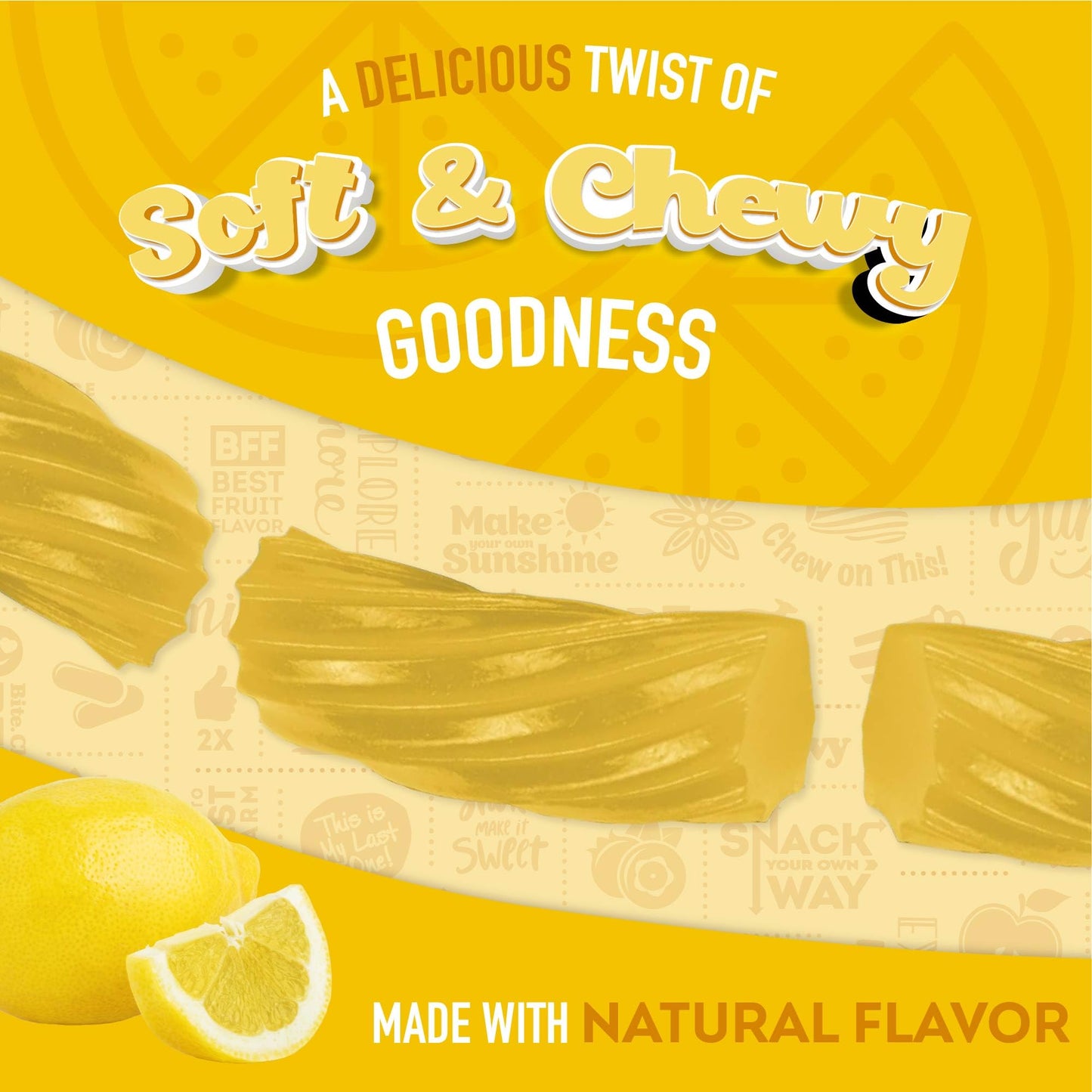 Wiley Wallaby Licorice 4 Ounce Classic Gourmet Soft & Chewy Lemonade Licorice Candy Twists, 12 Pack
