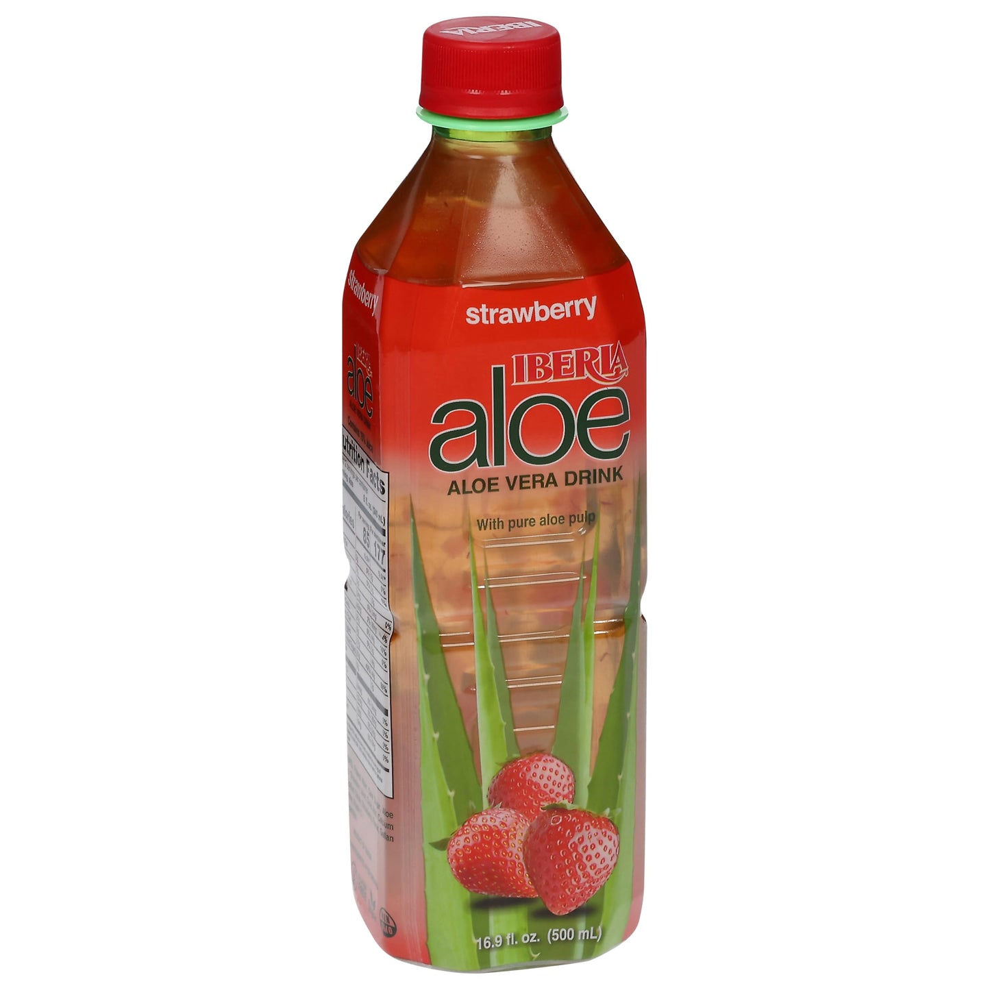 Iberia Aloe Vera Juice Drink, Strawberry, 16.9 Fl Oz (Pack Of 24)