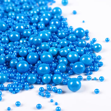 Edible Pearls For Cake Decorating, Blue Pearl Sprinkles, Blue Sprinkles For Cookies, Macaron, Cake, And Ice Cream Topping, Perfe