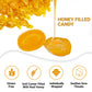 Honey Filled Hard Candy - Individually Wrapped Honey Hard Candy - 1 Pound Bulk Bag - Soft Honey Center
