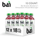 Bai Antioxidant Infused Water Beverage, Brasilia Blueberry, 18 Fl Oz Bottle, 12 Pack