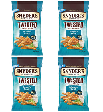 Snyders Jalapeno Ranch Twisted Pretzels 12oz (Pack of 4)
