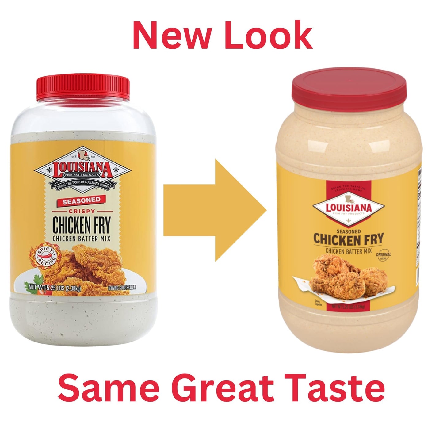 Louisiana Seasoned Chicken Fry Batter 1 Gallon - 5.25Lbs - Crispy Southern Coating Mix For Fried Chicken - Delicious And Convenient Coating Filled With Cajun Flavor - Easy To Make Recipe - Just Add Water