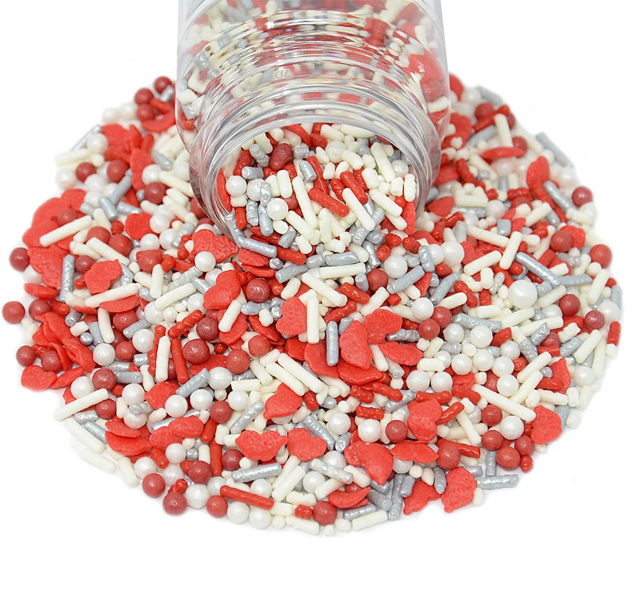Mystic Sprinkles Valentine'S Day Sprinkle Mixes (Cupid'S Kiss In Silver 3.4Oz)