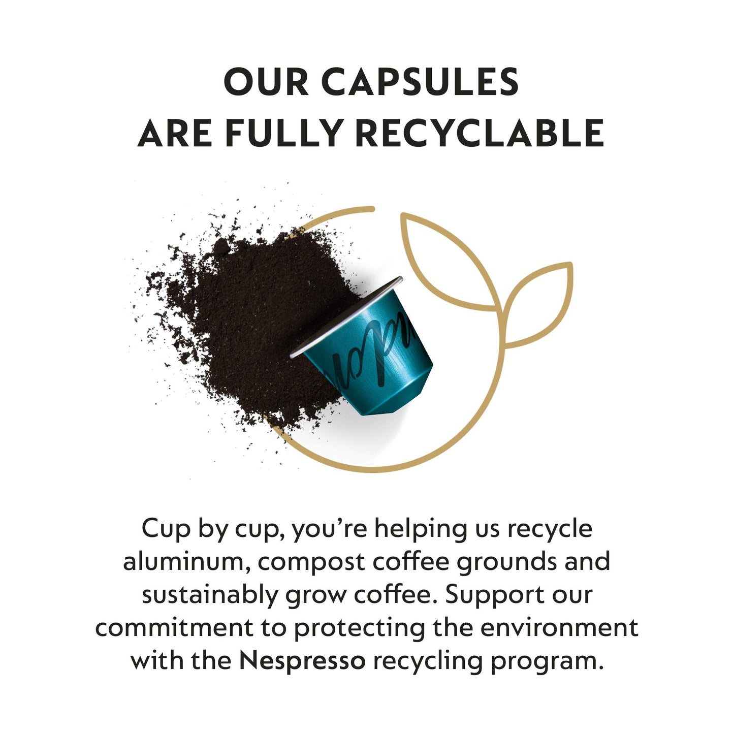 Nespresso compact pieces Original Line Dark Roast Coffee Pods, 50 Count, Model A270