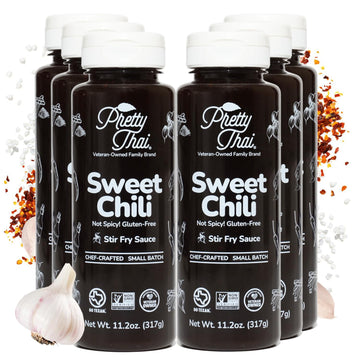 Pretty Thai Sweet Chili Sauce, Gluten Free, Non-GMO, Vegan, Pack of 6