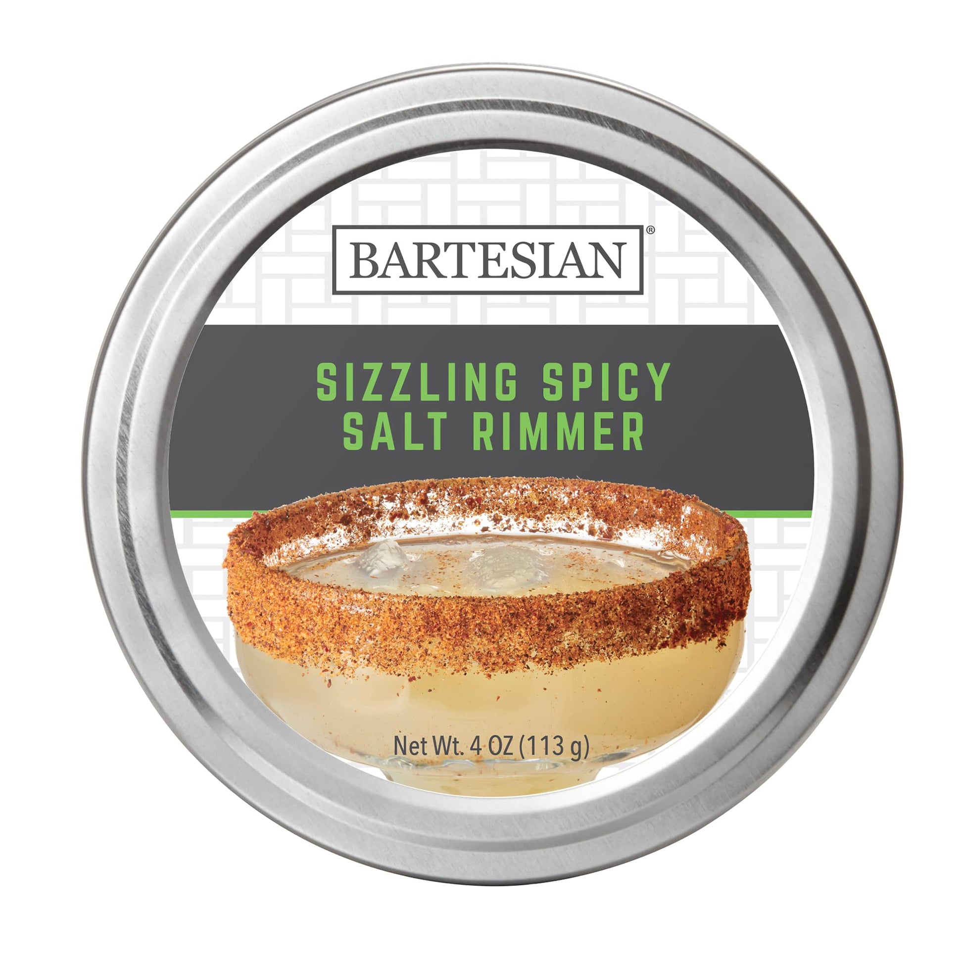 Bartesian Cocktail Glass Rimmer - Sizzling Spicy Salt - 4 Ounce - Professional Bartending Supplies