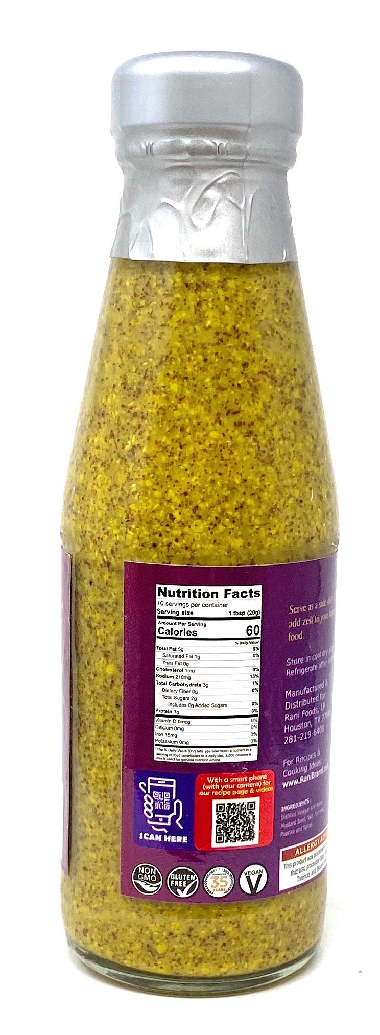 Rani Indian Mustard Sauce 7oz (200g) ~ All Natural, Glass Jar, Ready to eat, Vegan ~ Gluten Free | NON-GMO | Indian Origin