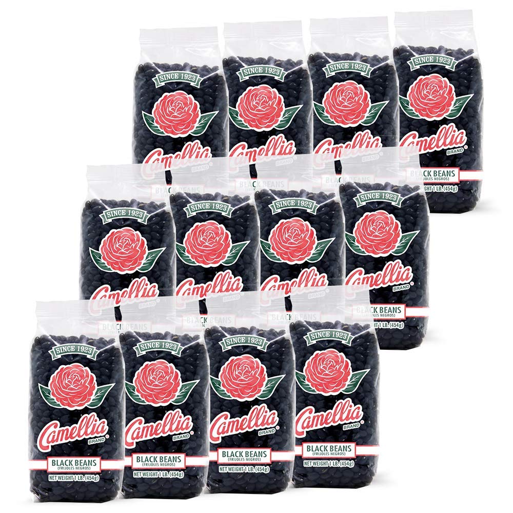 Camellia Brand Dried Black Beans 1 Pound (Pack Of 12)