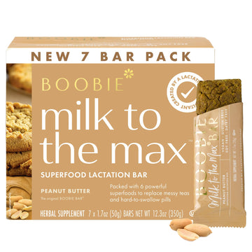 Boobie Bar Superfood Peanut Butter Lactation Bar for Breastfeeding Moms to Increase Milk Supply | #1 Selling Lactation Snack Bar
